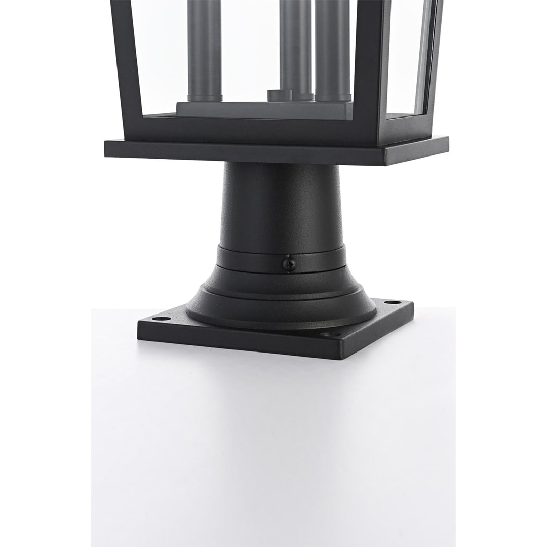 9.45 Inch Outdoor Post Light In Black - View 5 - Joshua Marshal