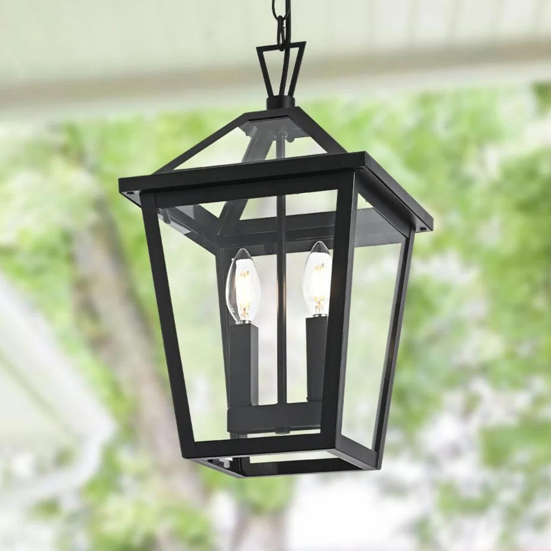 10 Inch Outdoor Pendant In Black Black Finish - LIGHTING by Joshua Marshal