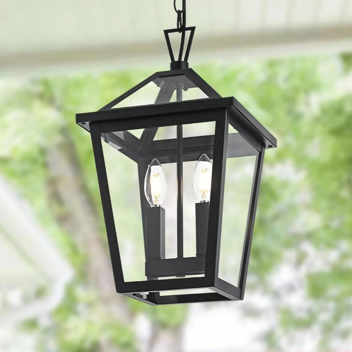 10 Inch Outdoor Pendant In Black Black Finish - LIGHTING by Joshua Marshal