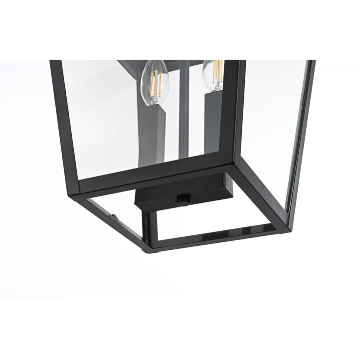 12 Inch Outdoor Pendant In Black - View 4 - Joshua Marshal