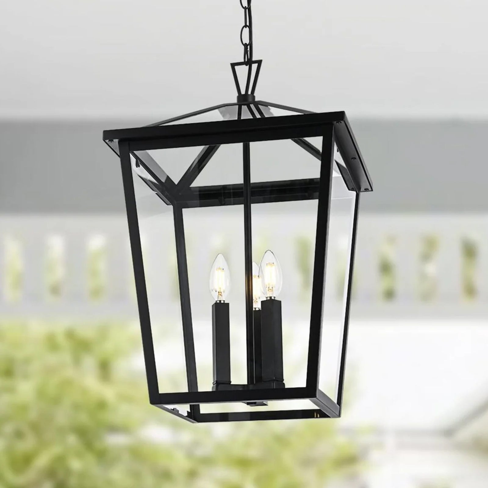 14 Inch Outdoor Pendant In Black Black Finish - LIGHTING by Joshua Marshal