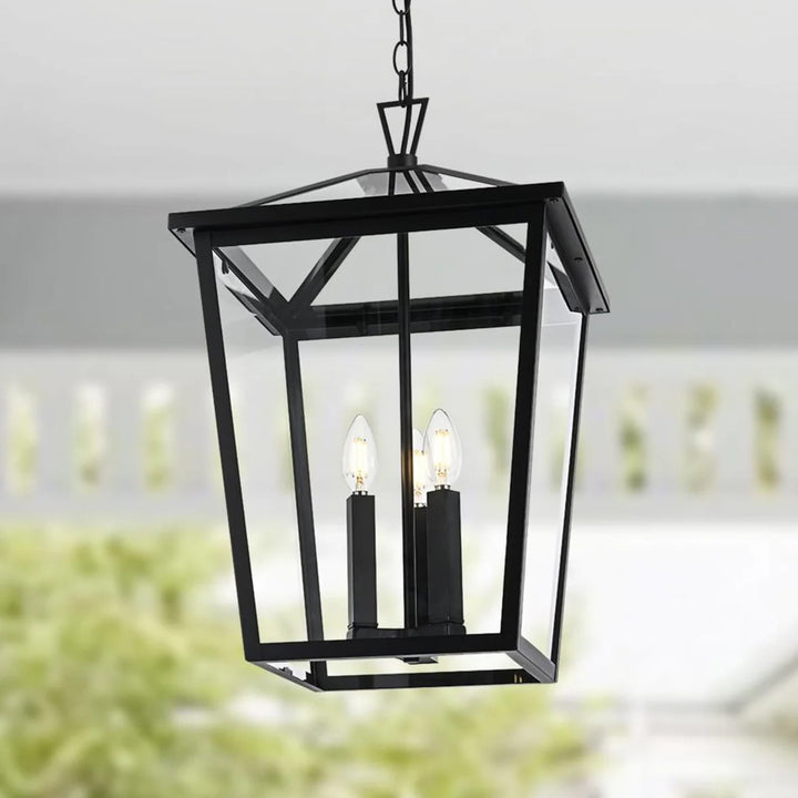 14 Inch Outdoor Pendant In Black Black Finish - LIGHTING by Joshua Marshal