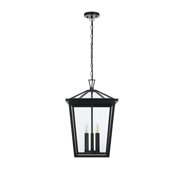 14 Inch Outdoor Pendant In Black - View 3 - Joshua Marshal