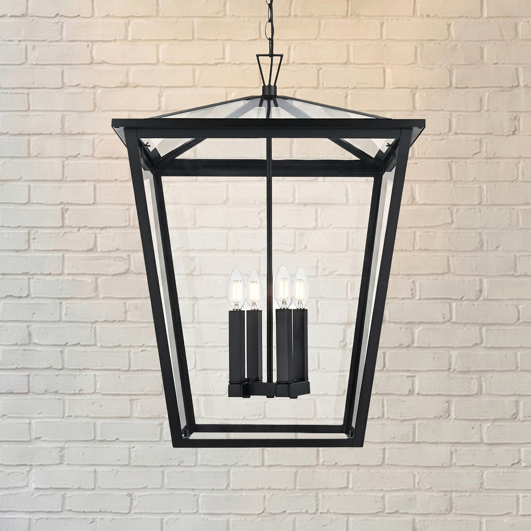 20 Inch Outdoor Pendant In Black Black Finish - LIGHTING by Joshua Marshal
