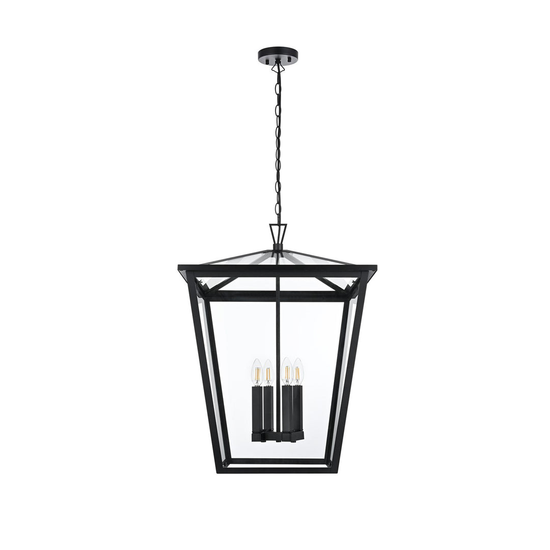 20 Inch Outdoor Pendant In Black - View 3 - Joshua Marshal