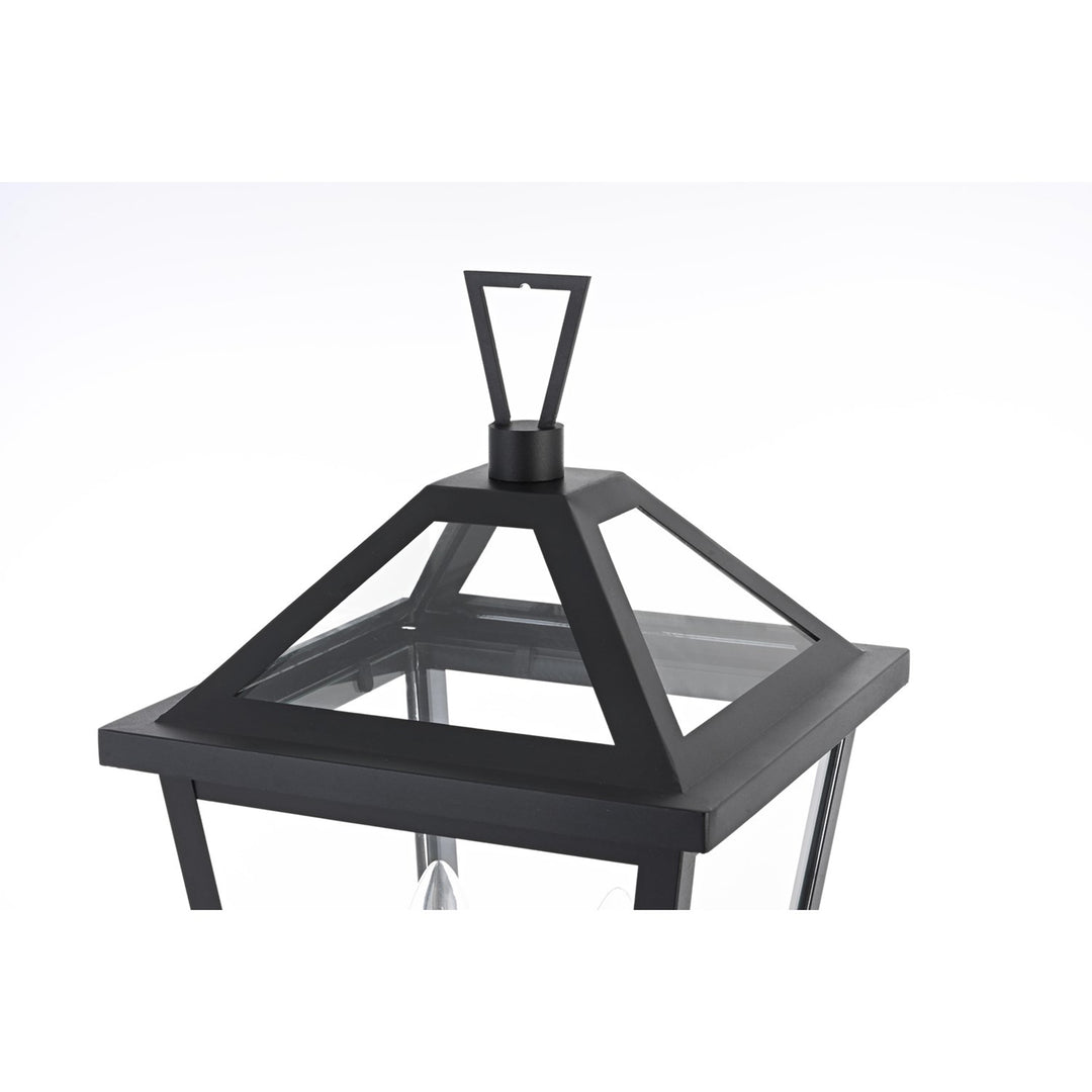 10 Inch Outdoor Post Light In Black - View 4 - Joshua Marshal