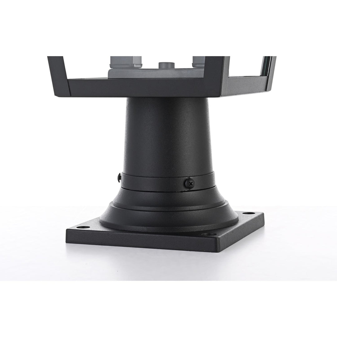 10 Inch Outdoor Post Light In Black - View 5 - Joshua Marshal