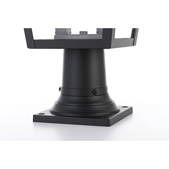 10 Inch Outdoor Post Light In Black - View 5 - Joshua Marshal