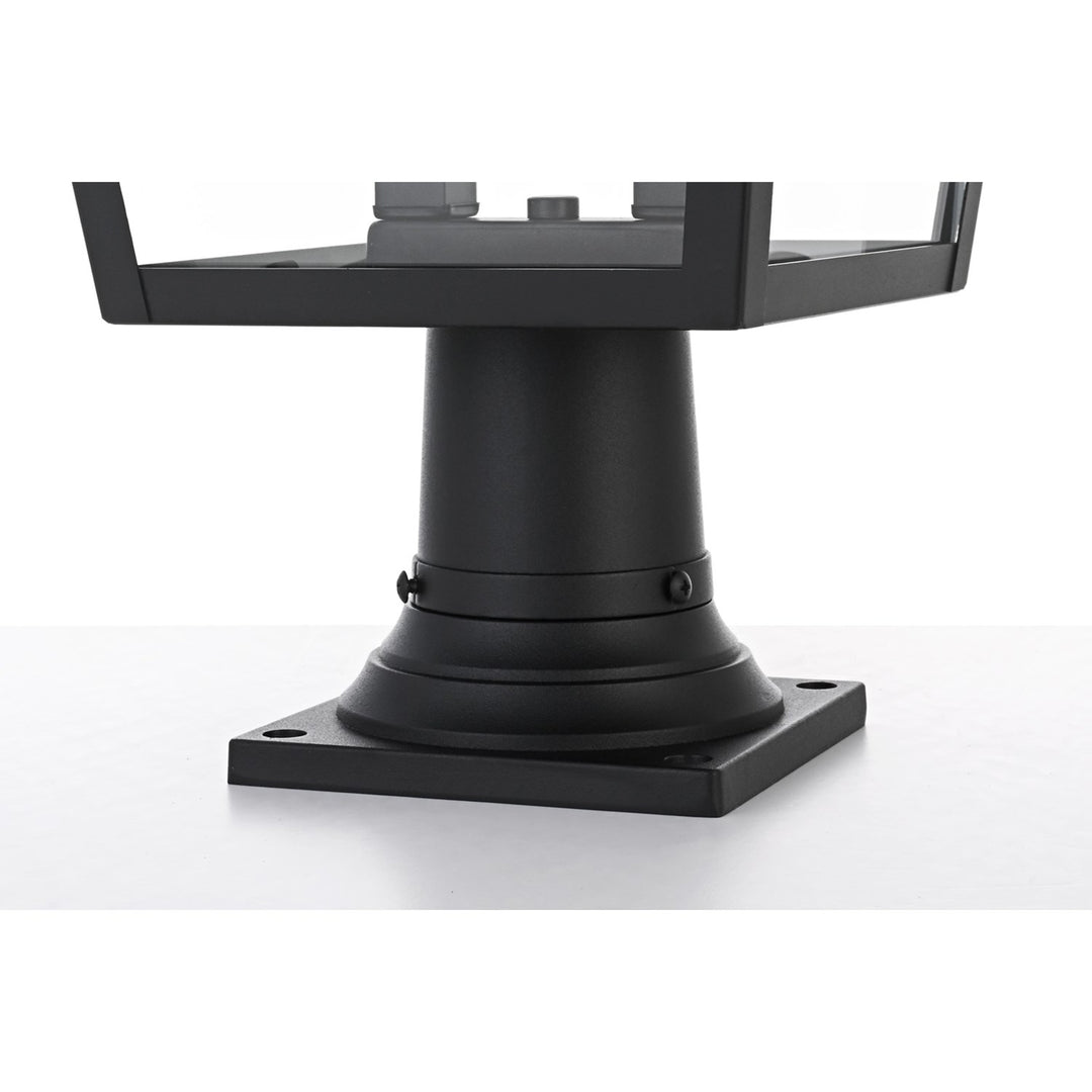 12 Inch Outdoor Post Light In Black - View 5 - Joshua Marshal