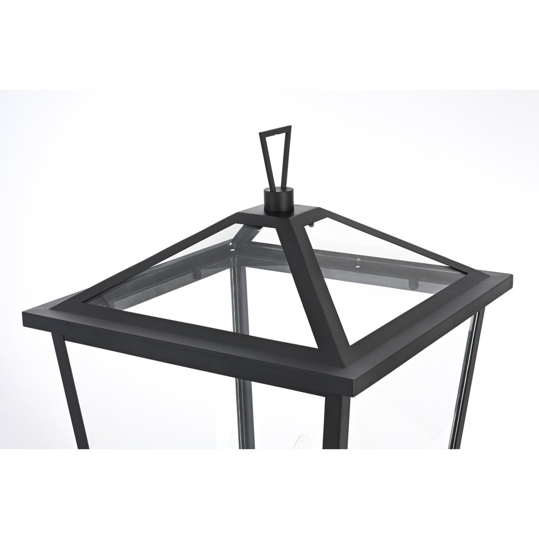 14 Inch Outdoor Post Light In Black - View 4 - Joshua Marshal