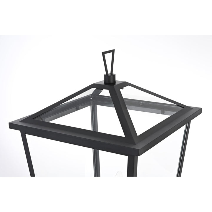 14 Inch Outdoor Post Light In Black - View 4 - Joshua Marshal