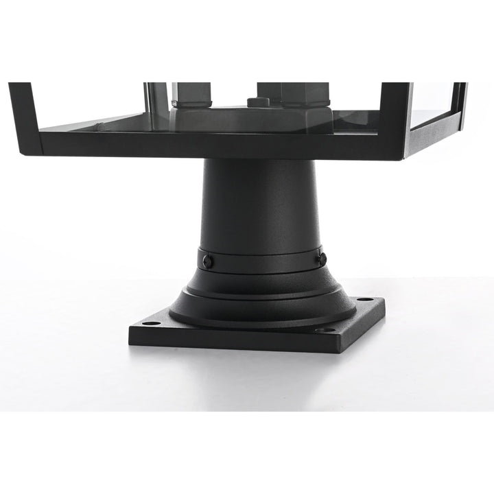 14 Inch Outdoor Post Light In Black - View 5 - Joshua Marshal
