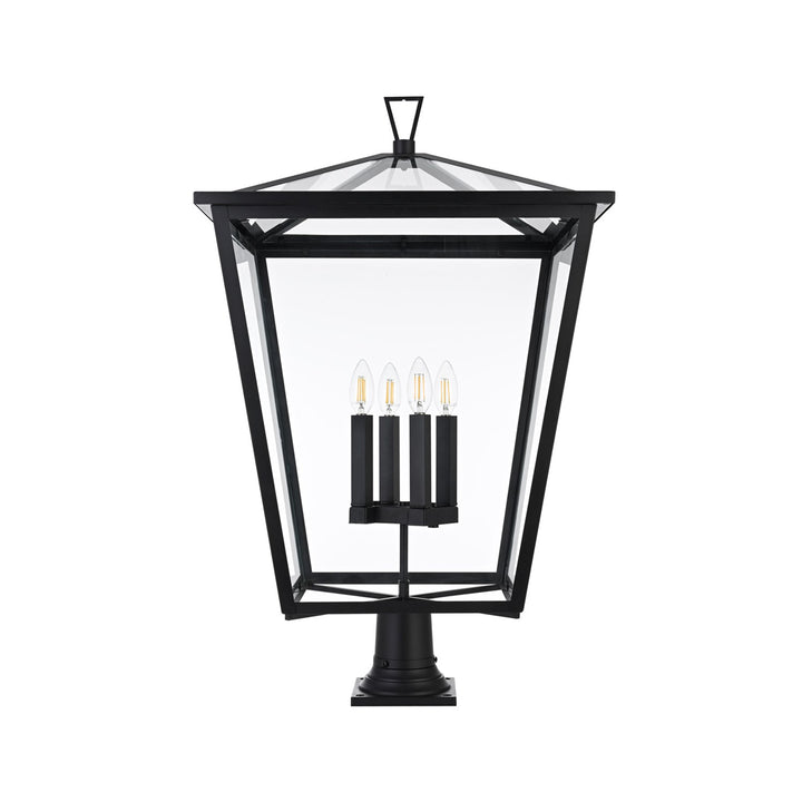 20 Inch Outdoor Post Light In Black - View 3 - Joshua Marshal
