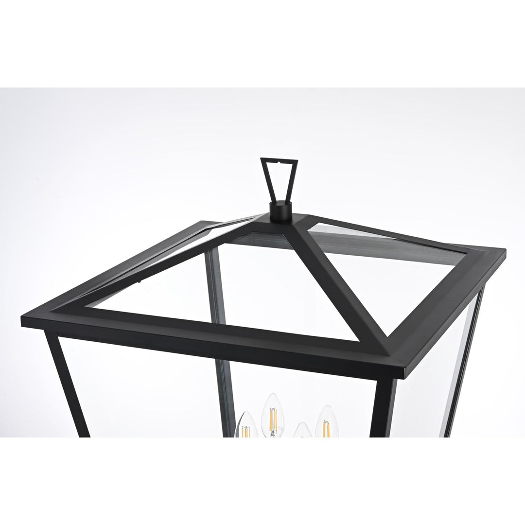 20 Inch Outdoor Post Light In Black - View 4 - Joshua Marshal