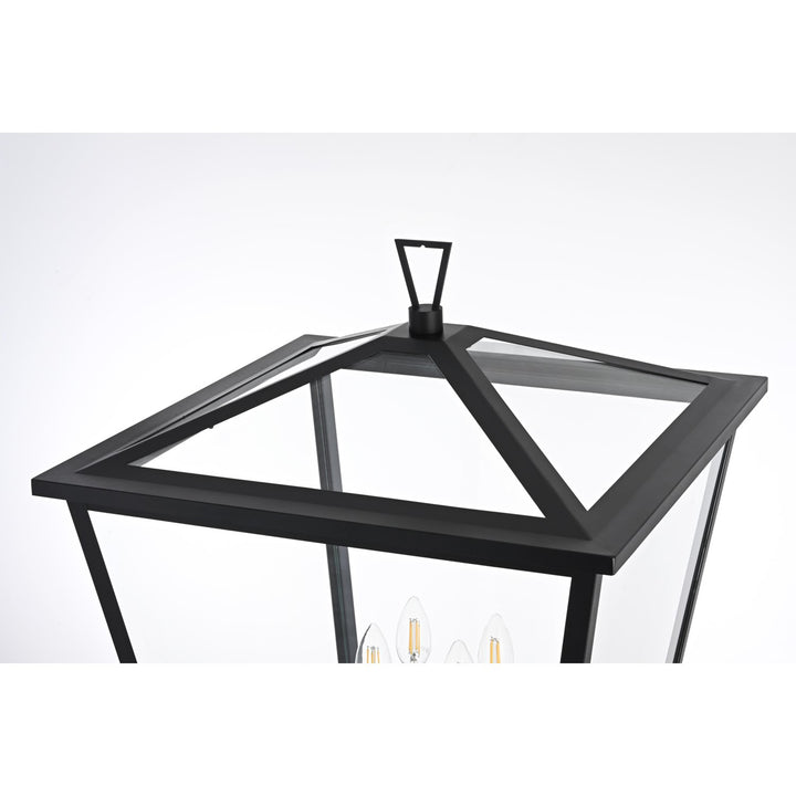 20 Inch Outdoor Post Light In Black - View 4 - Joshua Marshal