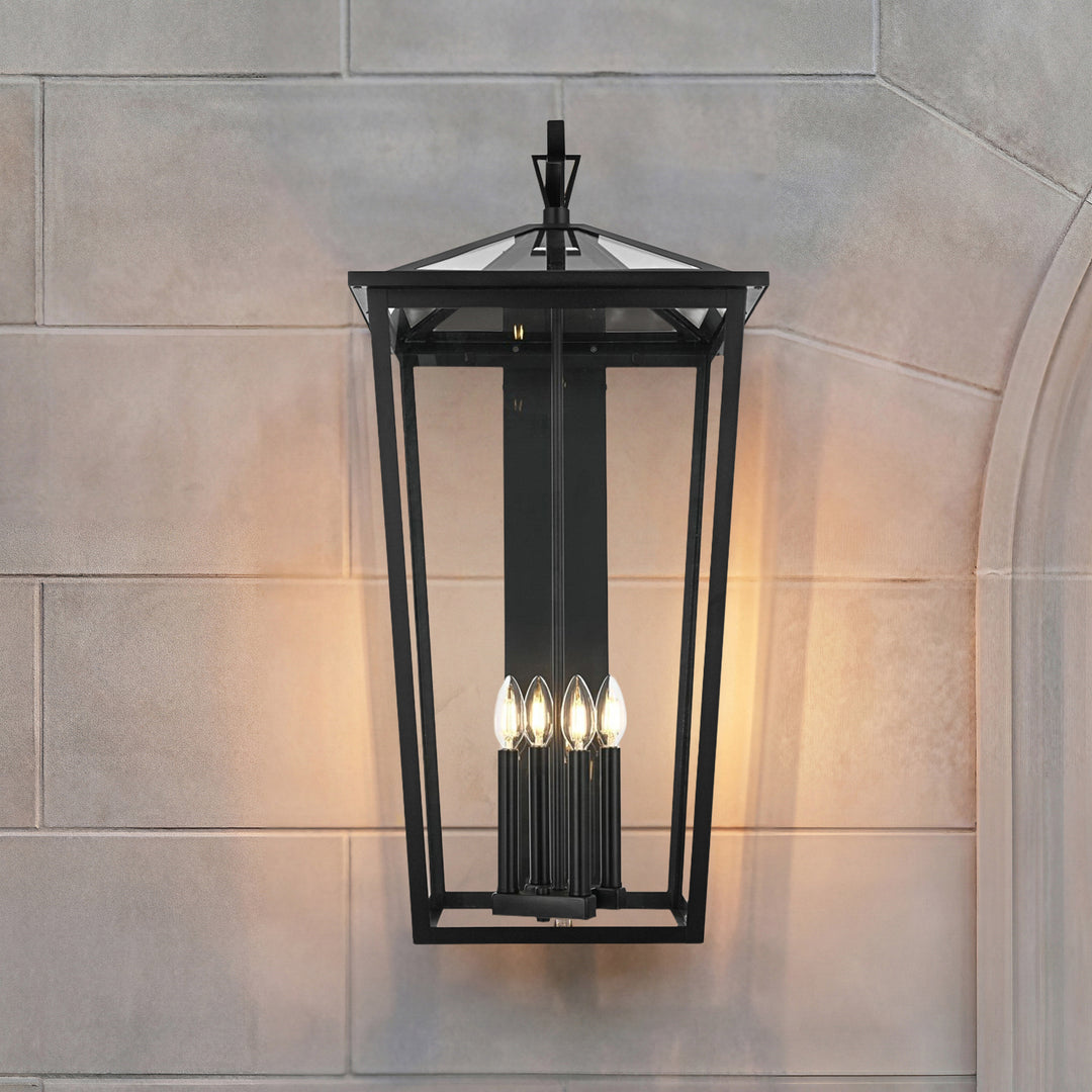 16 Inch Outdoor Wall Sconce In Black Black Finish - LIGHTING by Joshua Marshal