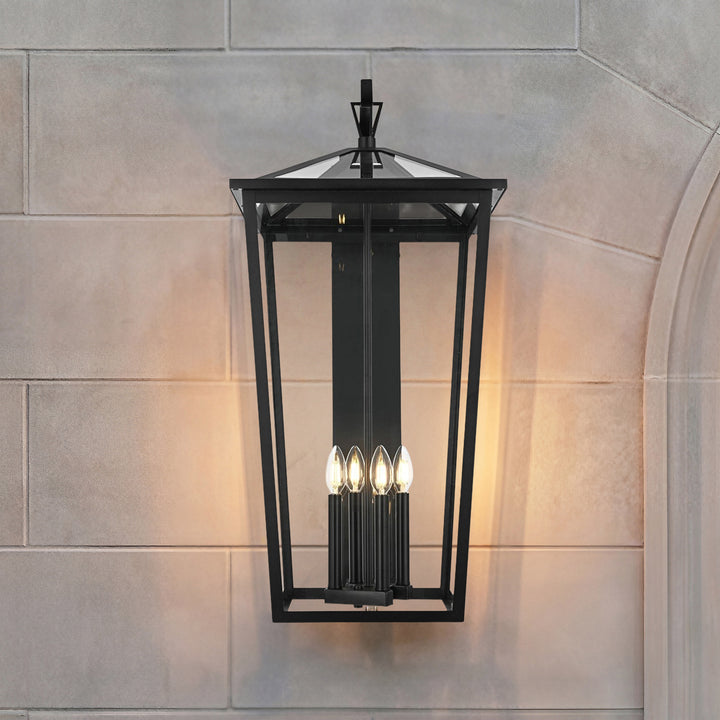 16 Inch Outdoor Wall Sconce In Black Black Finish - LIGHTING by Joshua Marshal
