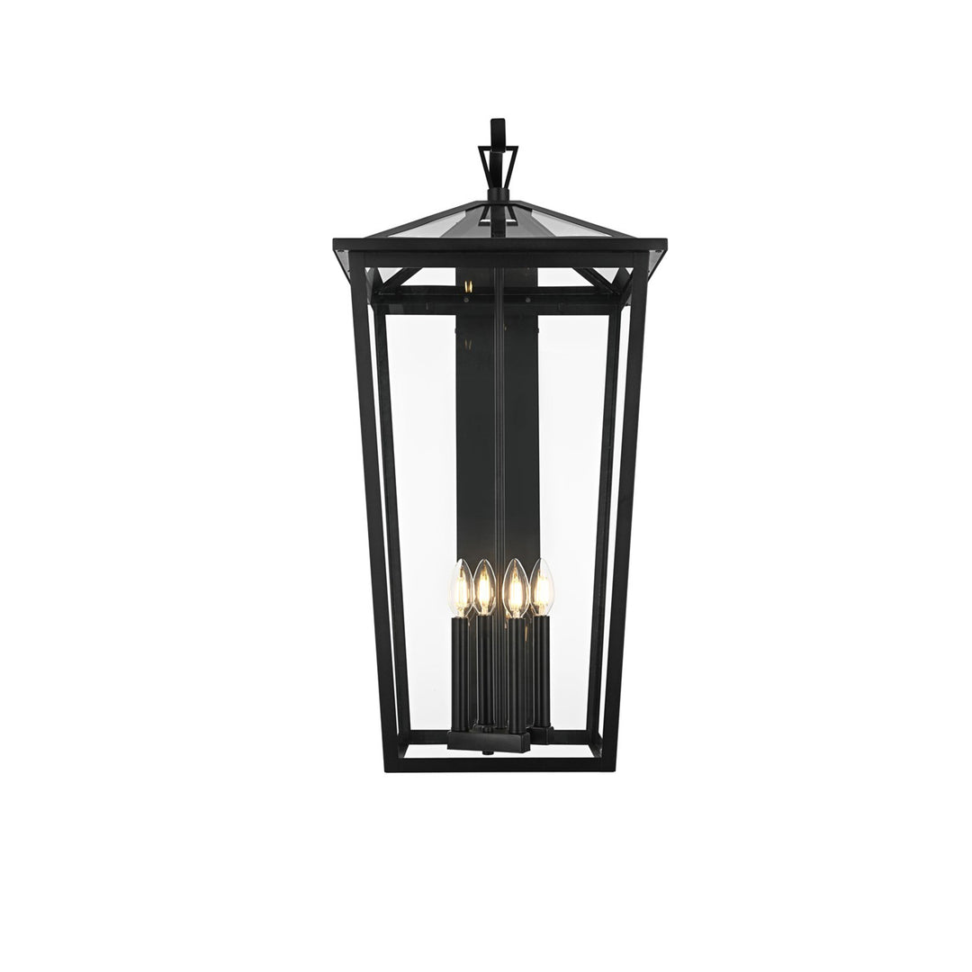 16 Inch Outdoor Wall Sconce In Black - View 4 - Joshua Marshal