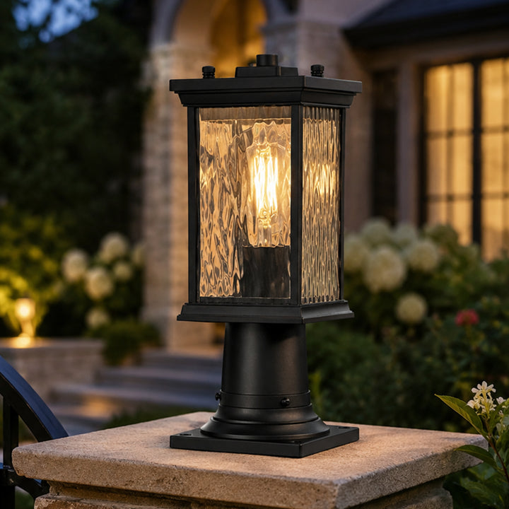 5 Inch Outdoor Post Light In Black Black Finish - LIGHTING by Joshua Marshal