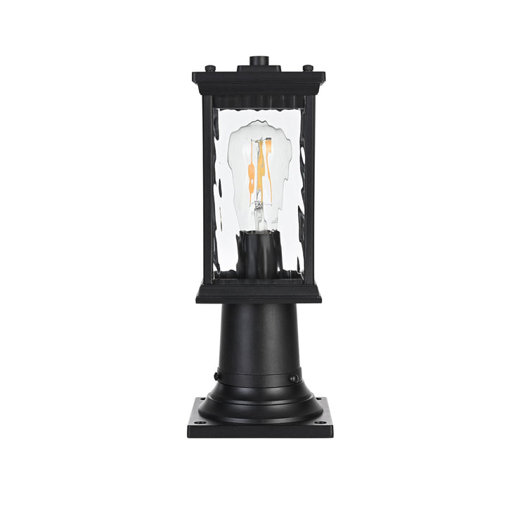 5 Inch Outdoor Post Light In Black - View 3 - Joshua Marshal