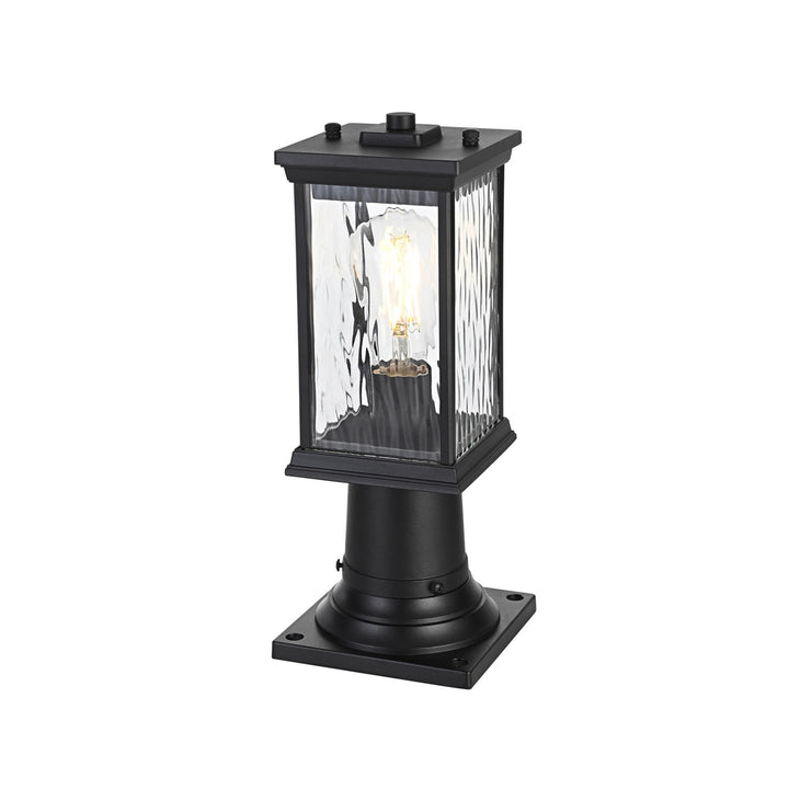 5 Inch Outdoor Post Light In Black - View 4 - Joshua Marshal