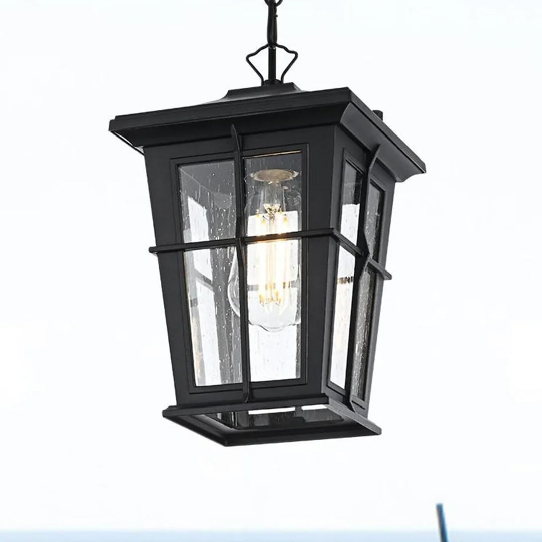 7 Inch Outdoor Pendant In Black Black Finish - LIGHTING by Joshua Marshal