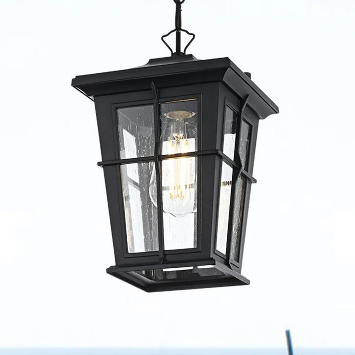 7 Inch Outdoor Pendant In Black Black Finish - LIGHTING by Joshua Marshal