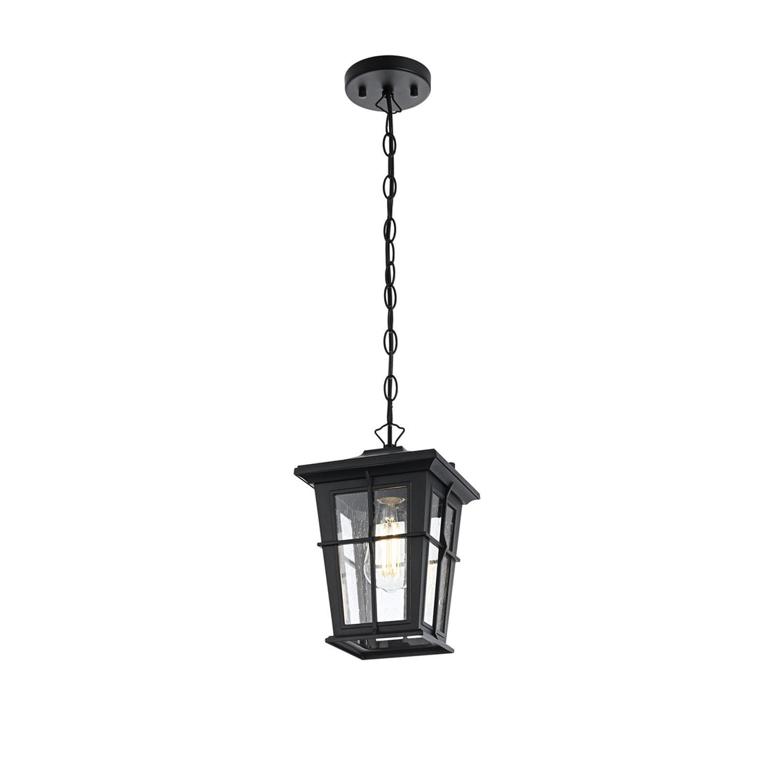 7 Inch Outdoor Pendant In Black - View 4 - Joshua Marshal
