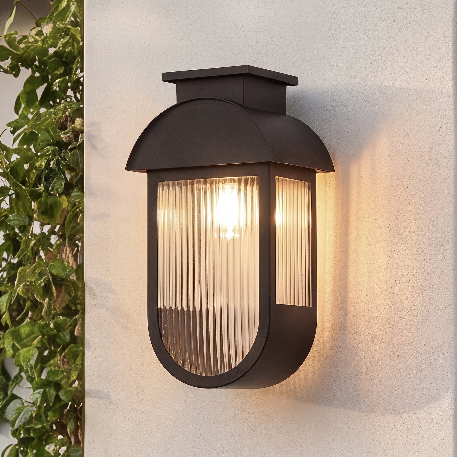 10 Inch Outdoor Wall Sconce In Black Black Finish - LIGHTING by Joshua Marshal