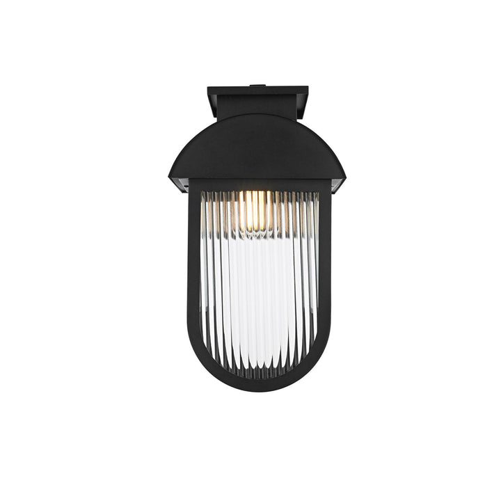 10 Inch Outdoor Wall Sconce In Black - View 4 - Joshua Marshal