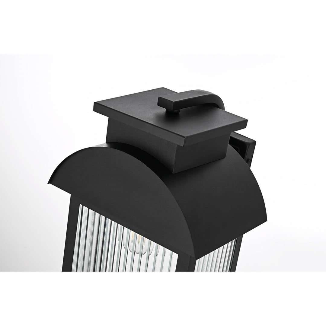 10 Inch Outdoor Wall Sconce In Black - View 6 - Joshua Marshal