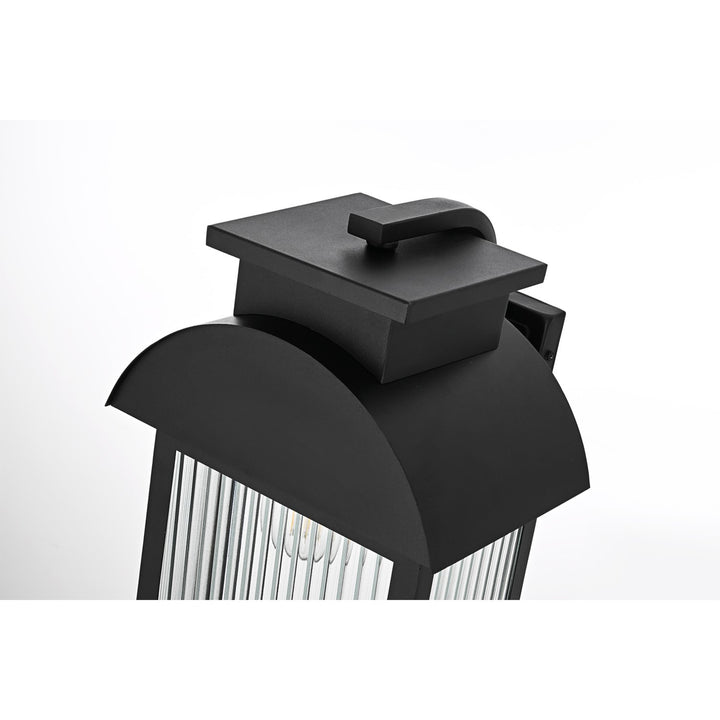 10 Inch Outdoor Wall Sconce In Black - View 6 - Joshua Marshal