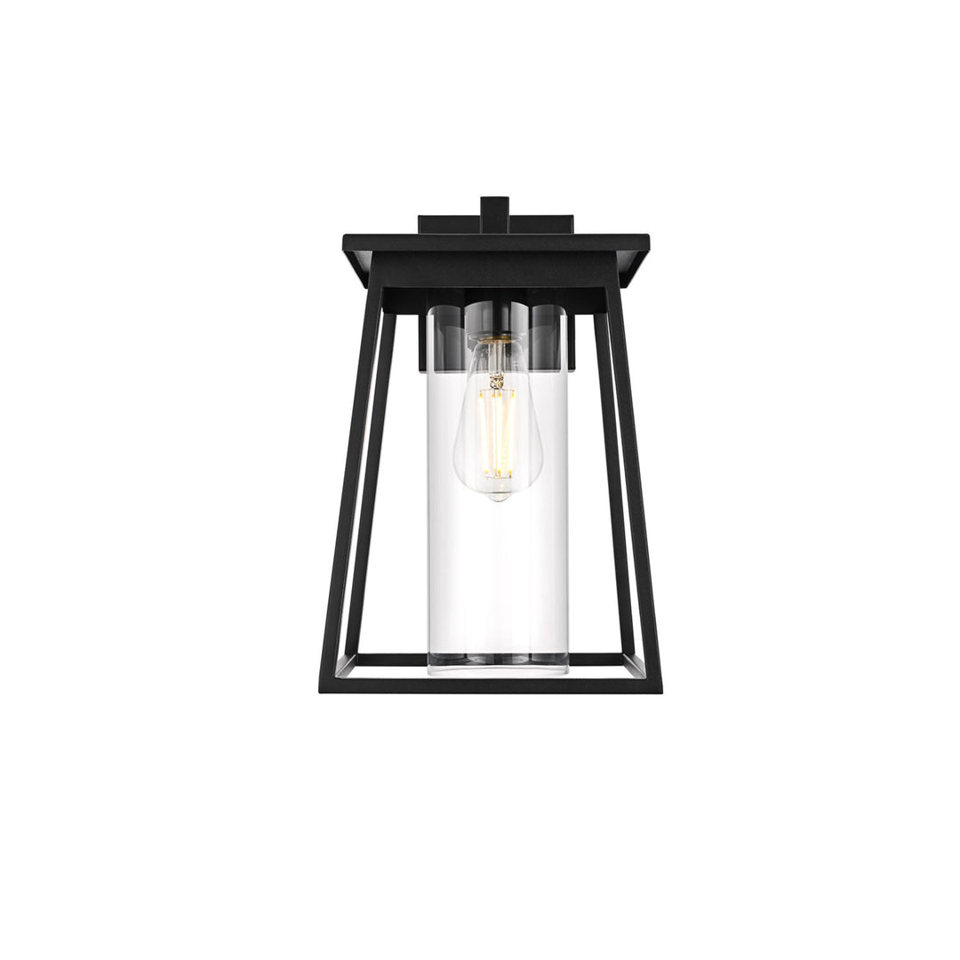 8.5 Inch Outdoor Wall Sconce In Black - View 3 - Joshua Marshal