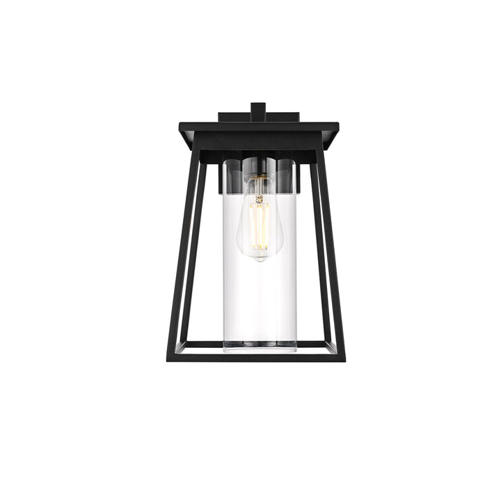 8.5 Inch Outdoor Wall Sconce In Black - View 3 - Joshua Marshal