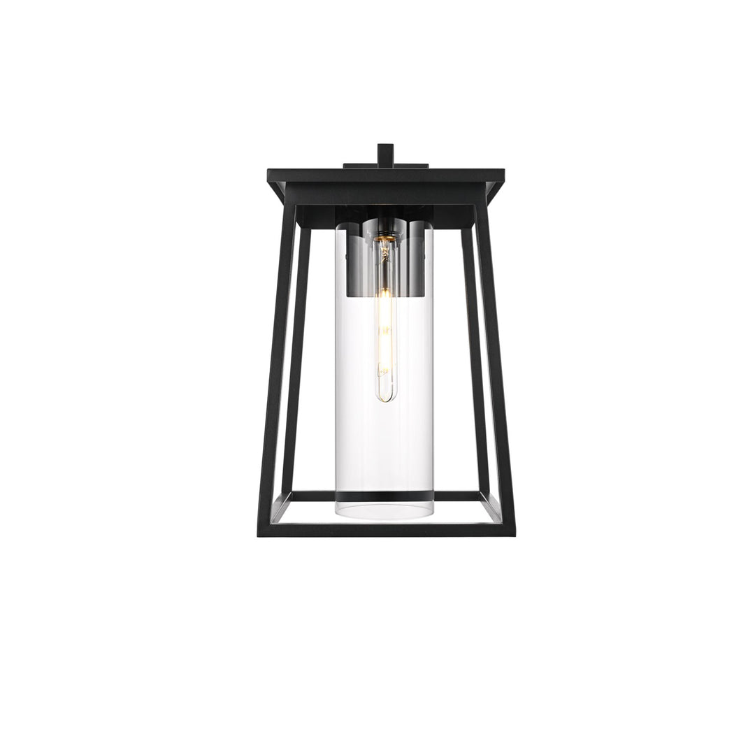11 Inch Outdoor Wall Sconce In Black - View 3 - Joshua Marshal