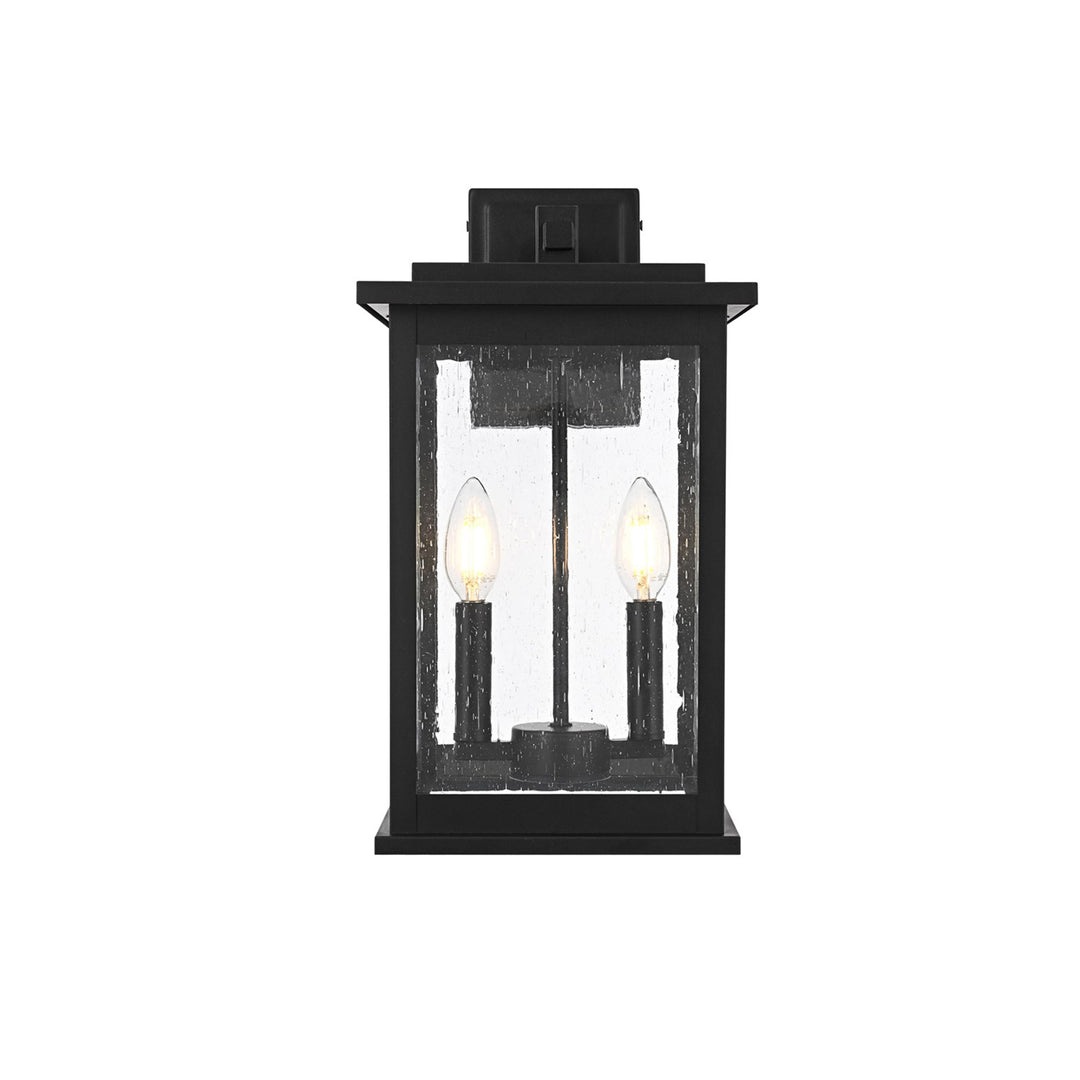 8.5 Inch Outdoor Wall Sconce In Black - View 3 - Joshua Marshal
