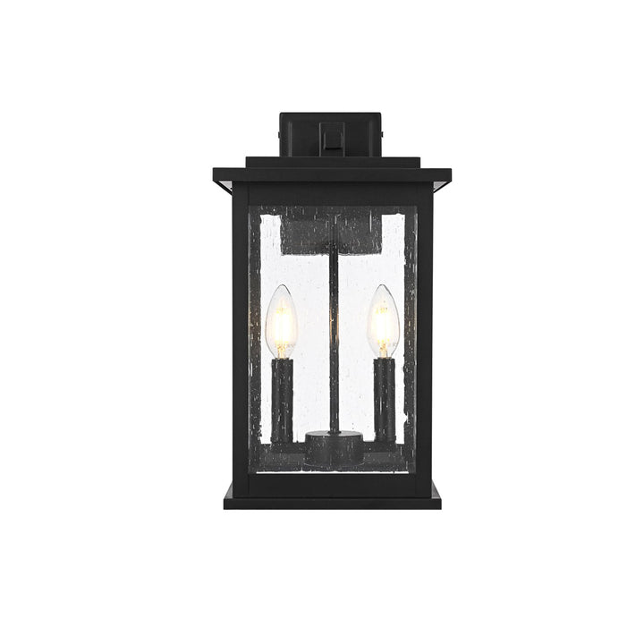 8.5 Inch Outdoor Wall Sconce In Black - View 3 - Joshua Marshal