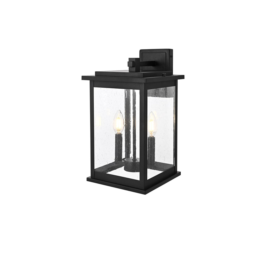 8.5 Inch Outdoor Wall Sconce In Black - View 4 - Joshua Marshal