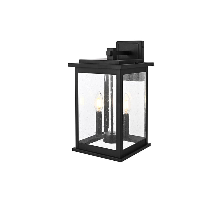 8.5 Inch Outdoor Wall Sconce In Black - View 4 - Joshua Marshal