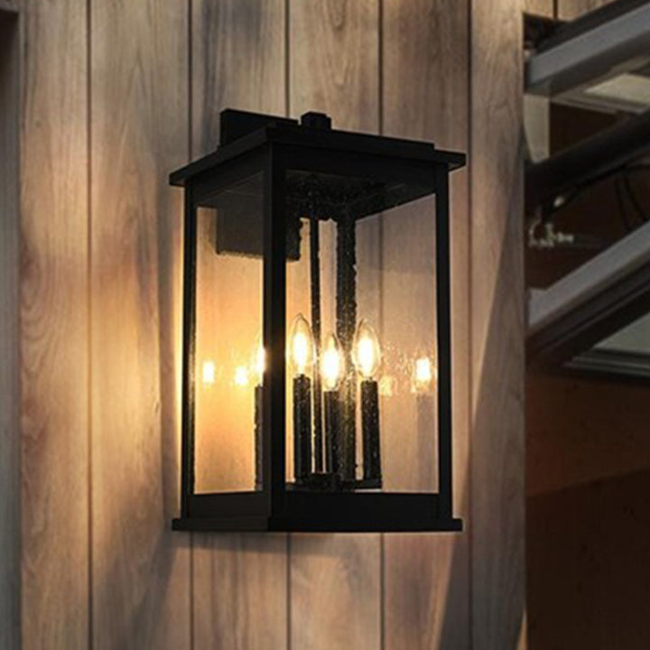 11 Inch Outdoor Wall Sconce In Black Black Finish - LIGHTING by Joshua Marshal