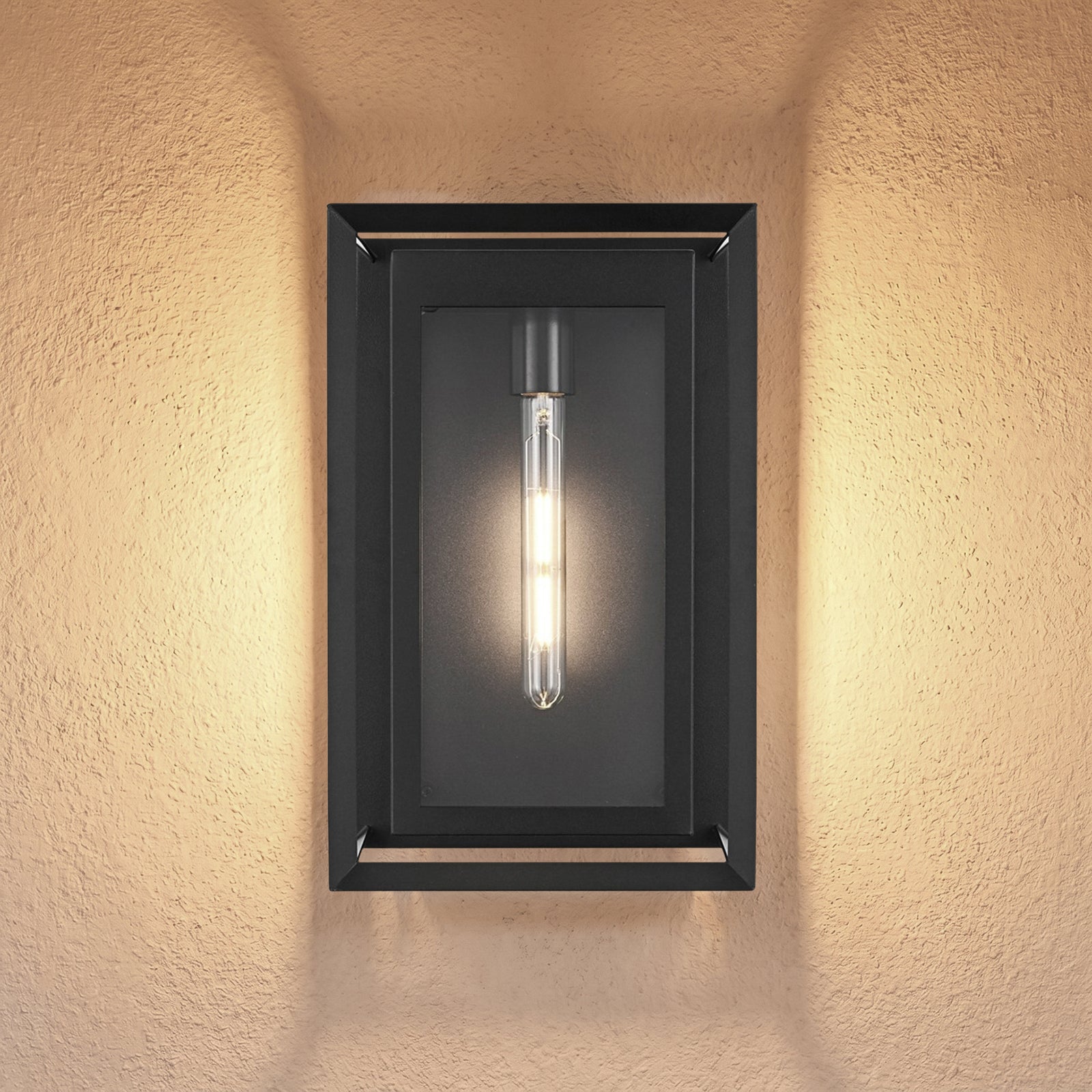 10 Inch Outdoor Wall Sconce In Black Black Finish - LIGHTING by Joshua Marshal