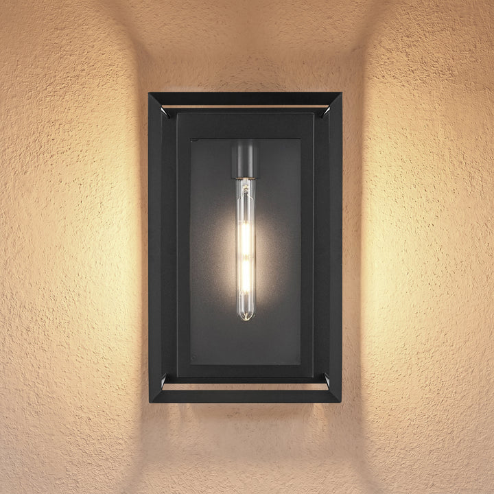 10 Inch Outdoor Wall Sconce In Black Black Finish - LIGHTING by Joshua Marshal