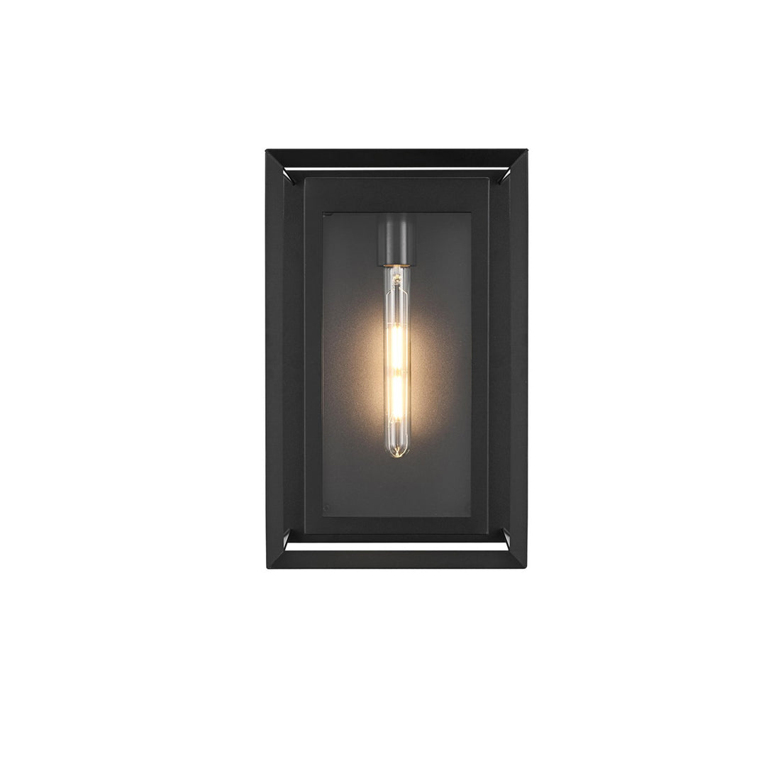 10 Inch Outdoor Wall Sconce In Black - View 4 - Joshua Marshal