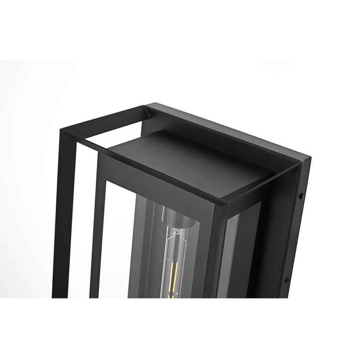 10 Inch Outdoor Wall Sconce In Black - View 6 - Joshua Marshal