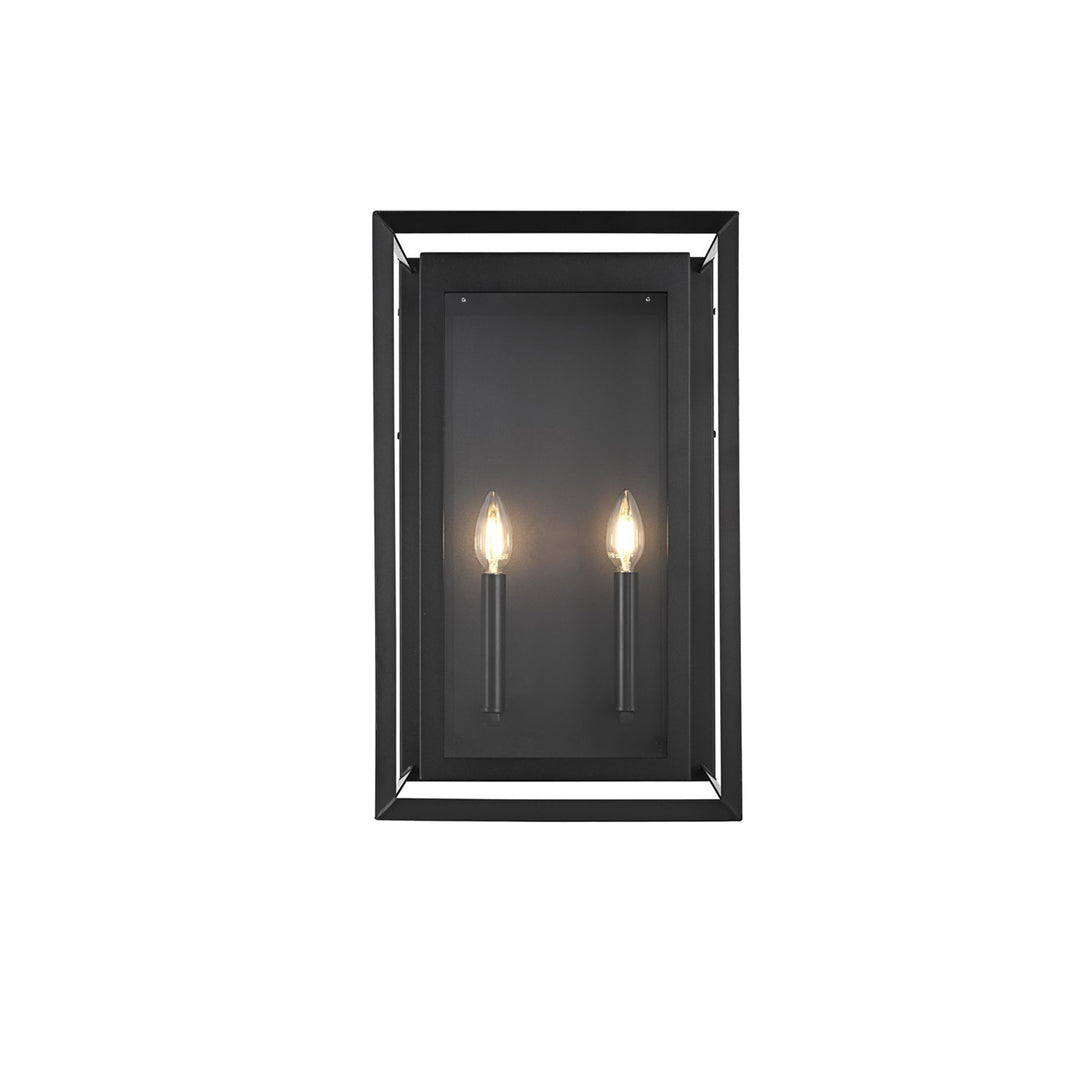 12 Inch Outdoor Wall Sconce In Black - View 3 - Joshua Marshal