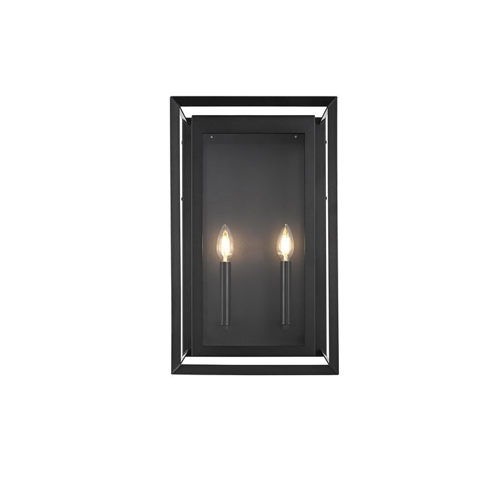 12 Inch Outdoor Wall Sconce In Black - View 3 - Joshua Marshal