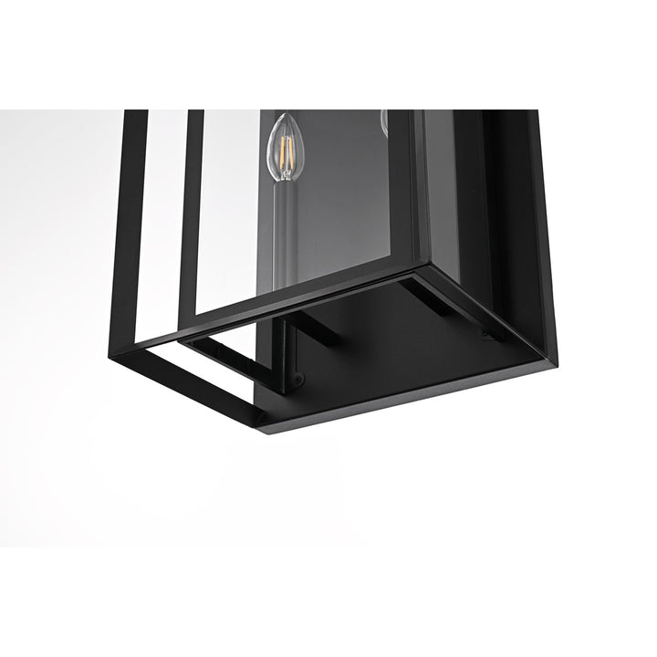 12 Inch Outdoor Wall Sconce In Black - View 5 - Joshua Marshal