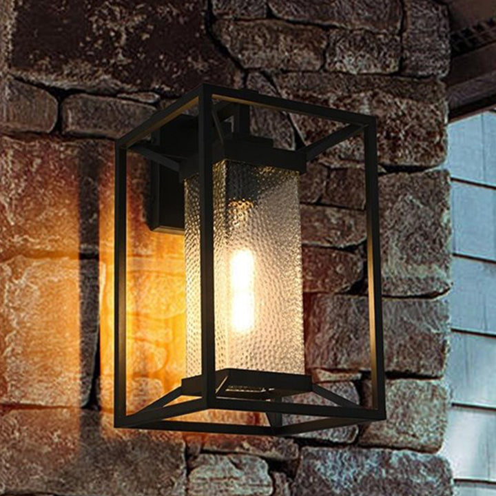 10 Inch Outdoor Wall Sconce In Black Black Finish - LIGHTING by Joshua Marshal