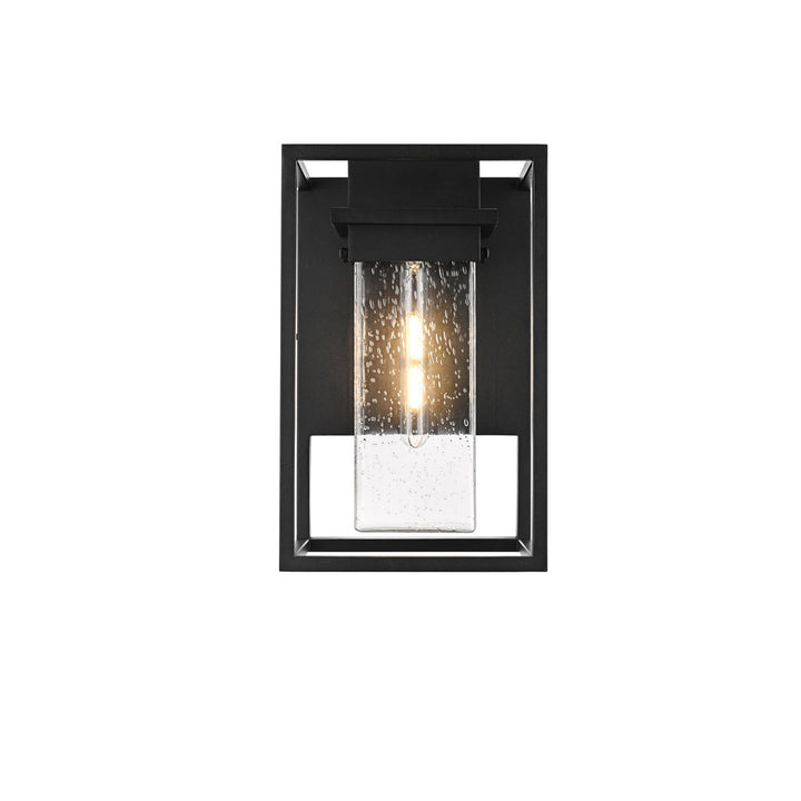 10 Inch Outdoor Wall Sconce In Black - View 3 - Joshua Marshal
