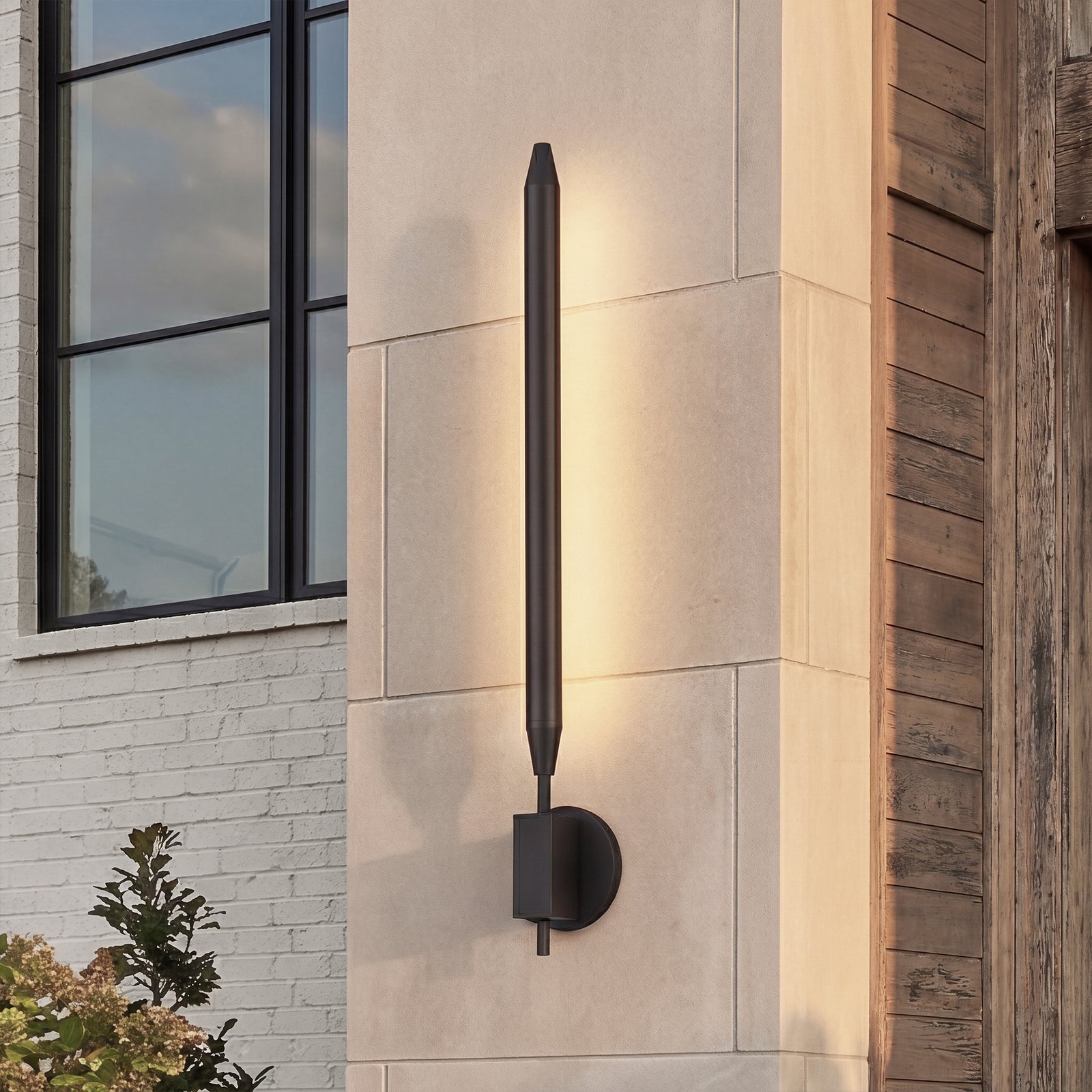 5 Inch Outdoor Wall Sconce In Black Black Finish - LIGHTING by Joshua Marshal